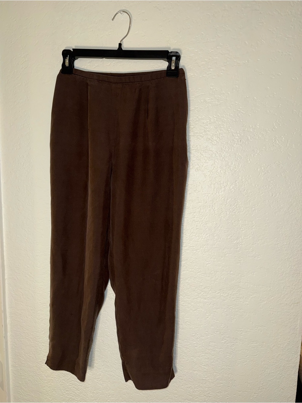 Ann Taylor Brown Straight-Leg Pull-On Pants